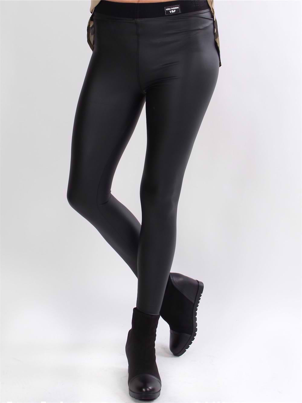 Patricia - Elastiske læderlook leggings (bestseller)